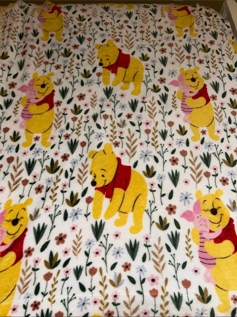 Primark Home Winnie the Pooh Floral Throw Blanket